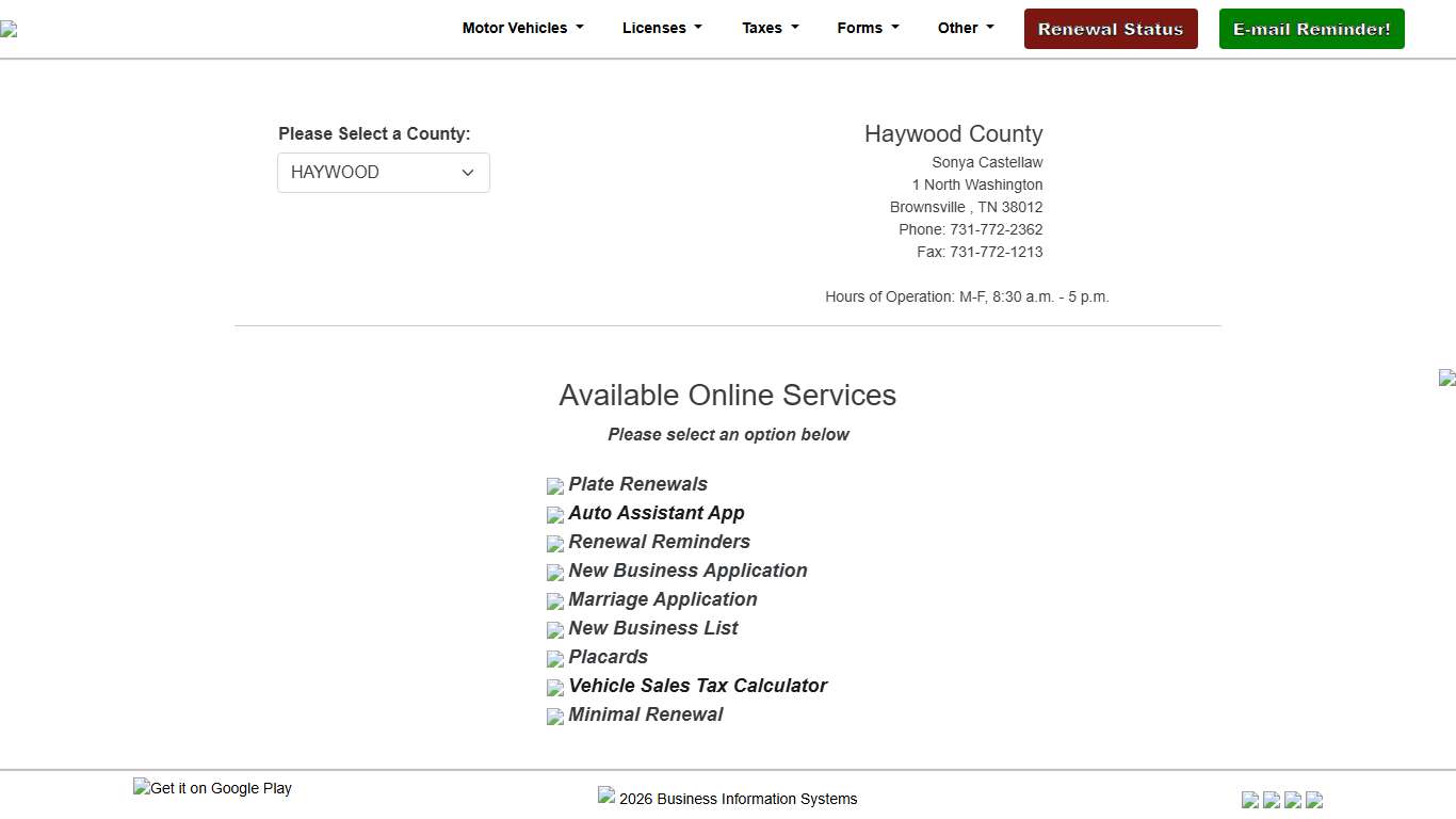 Tennessee County Clerk