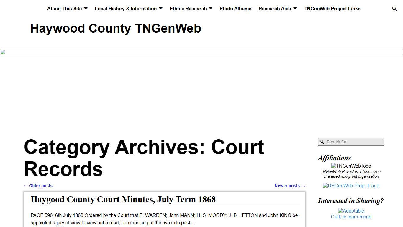 Court Records – Page 2 – Haywood County TNGenWeb